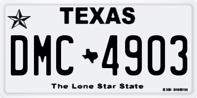 TX license plate DMC4903