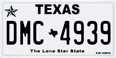 TX license plate DMC4939