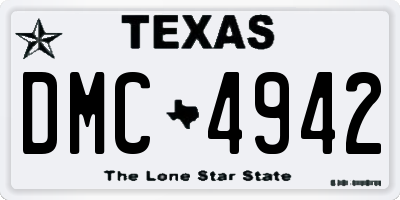 TX license plate DMC4942
