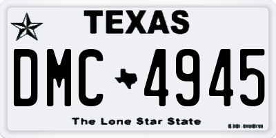 TX license plate DMC4945