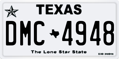 TX license plate DMC4948