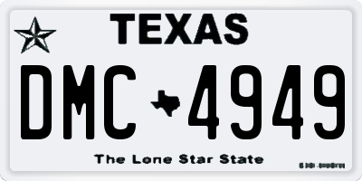 TX license plate DMC4949
