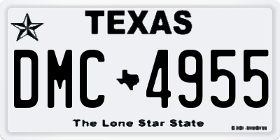 TX license plate DMC4955