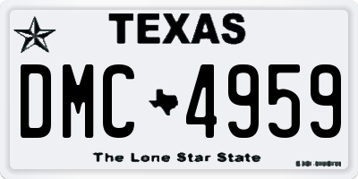 TX license plate DMC4959