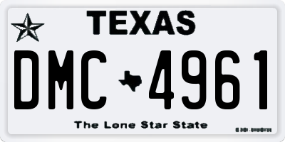 TX license plate DMC4961
