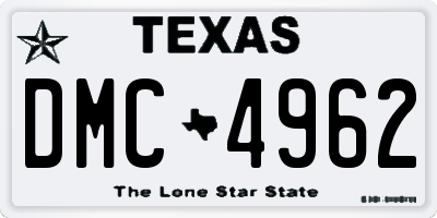 TX license plate DMC4962