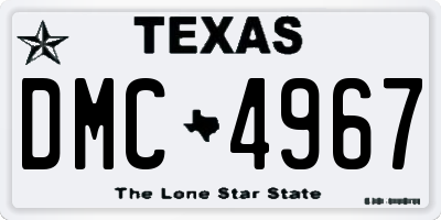 TX license plate DMC4967