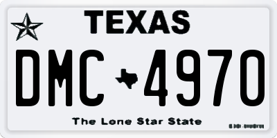 TX license plate DMC4970
