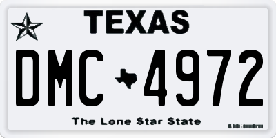 TX license plate DMC4972