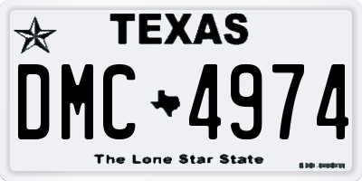 TX license plate DMC4974
