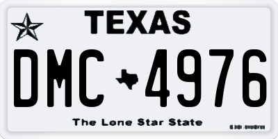 TX license plate DMC4976
