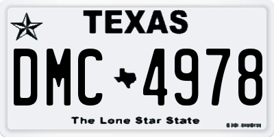 TX license plate DMC4978