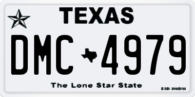 TX license plate DMC4979
