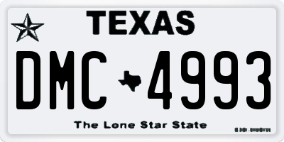 TX license plate DMC4993