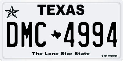 TX license plate DMC4994