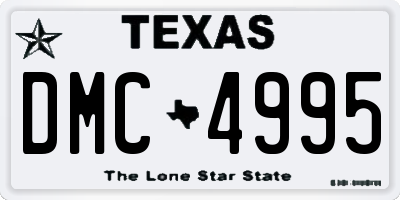 TX license plate DMC4995