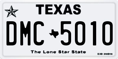 TX license plate DMC5010