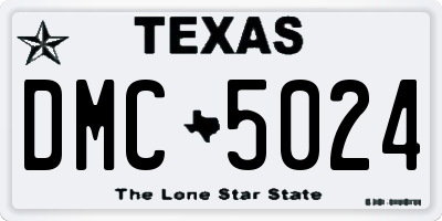 TX license plate DMC5024