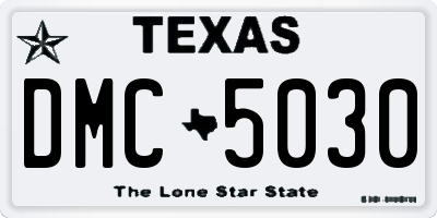 TX license plate DMC5030
