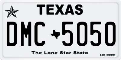 TX license plate DMC5050