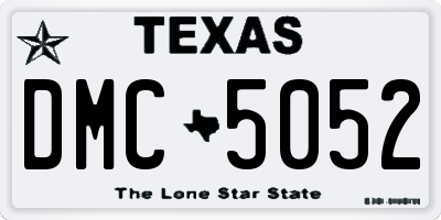TX license plate DMC5052