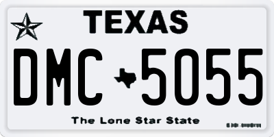 TX license plate DMC5055