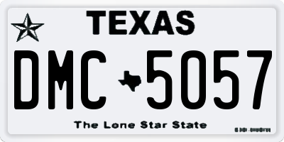 TX license plate DMC5057
