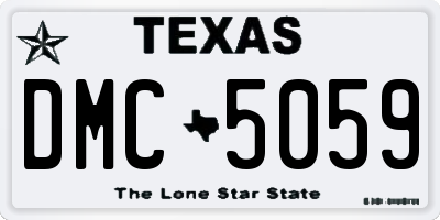 TX license plate DMC5059