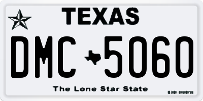 TX license plate DMC5060