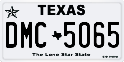 TX license plate DMC5065