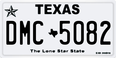 TX license plate DMC5082