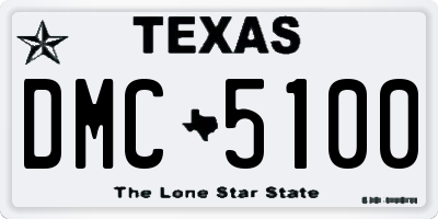 TX license plate DMC5100