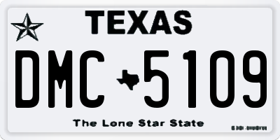 TX license plate DMC5109