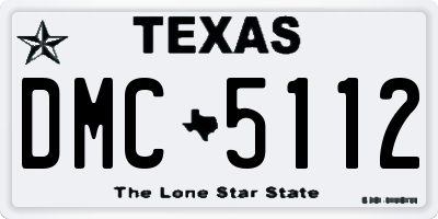 TX license plate DMC5112