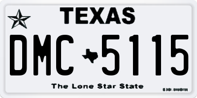 TX license plate DMC5115