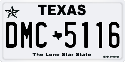 TX license plate DMC5116