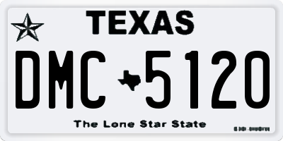 TX license plate DMC5120
