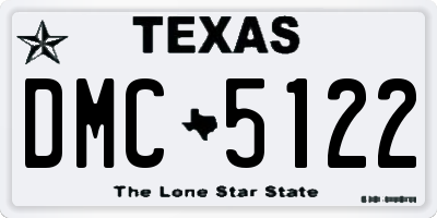 TX license plate DMC5122
