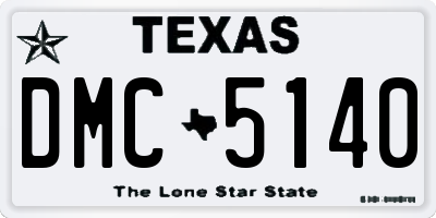 TX license plate DMC5140