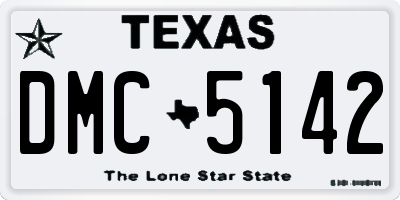 TX license plate DMC5142
