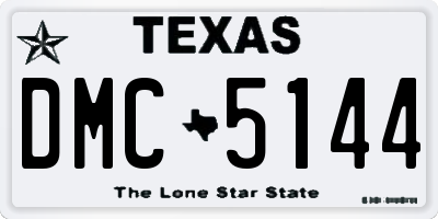 TX license plate DMC5144