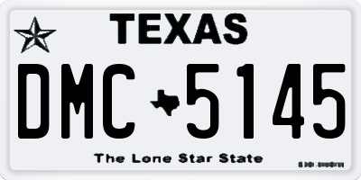TX license plate DMC5145
