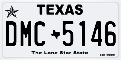 TX license plate DMC5146