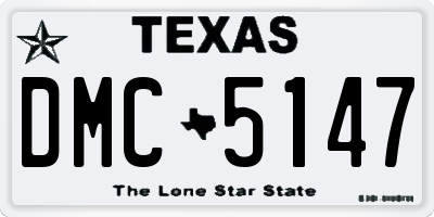 TX license plate DMC5147