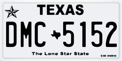 TX license plate DMC5152