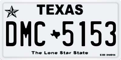 TX license plate DMC5153