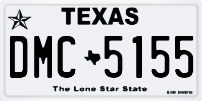 TX license plate DMC5155