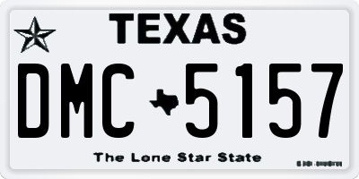 TX license plate DMC5157