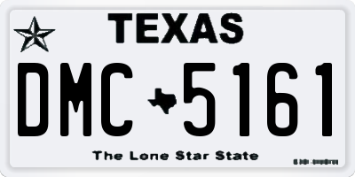 TX license plate DMC5161