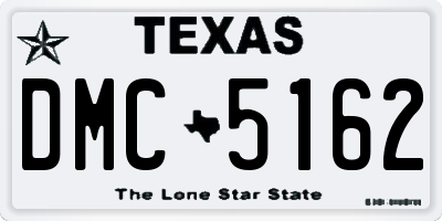 TX license plate DMC5162